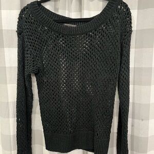 Victoria's Secret Black Open-Knit Sweater